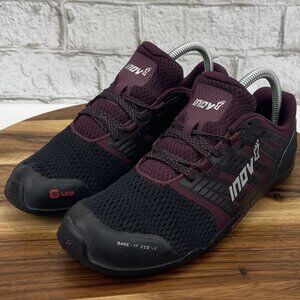 Inov8 Bare-XF 210 V2 Womens 8 Black  Burgundy Zero Drop Barefoot Shoes  000643